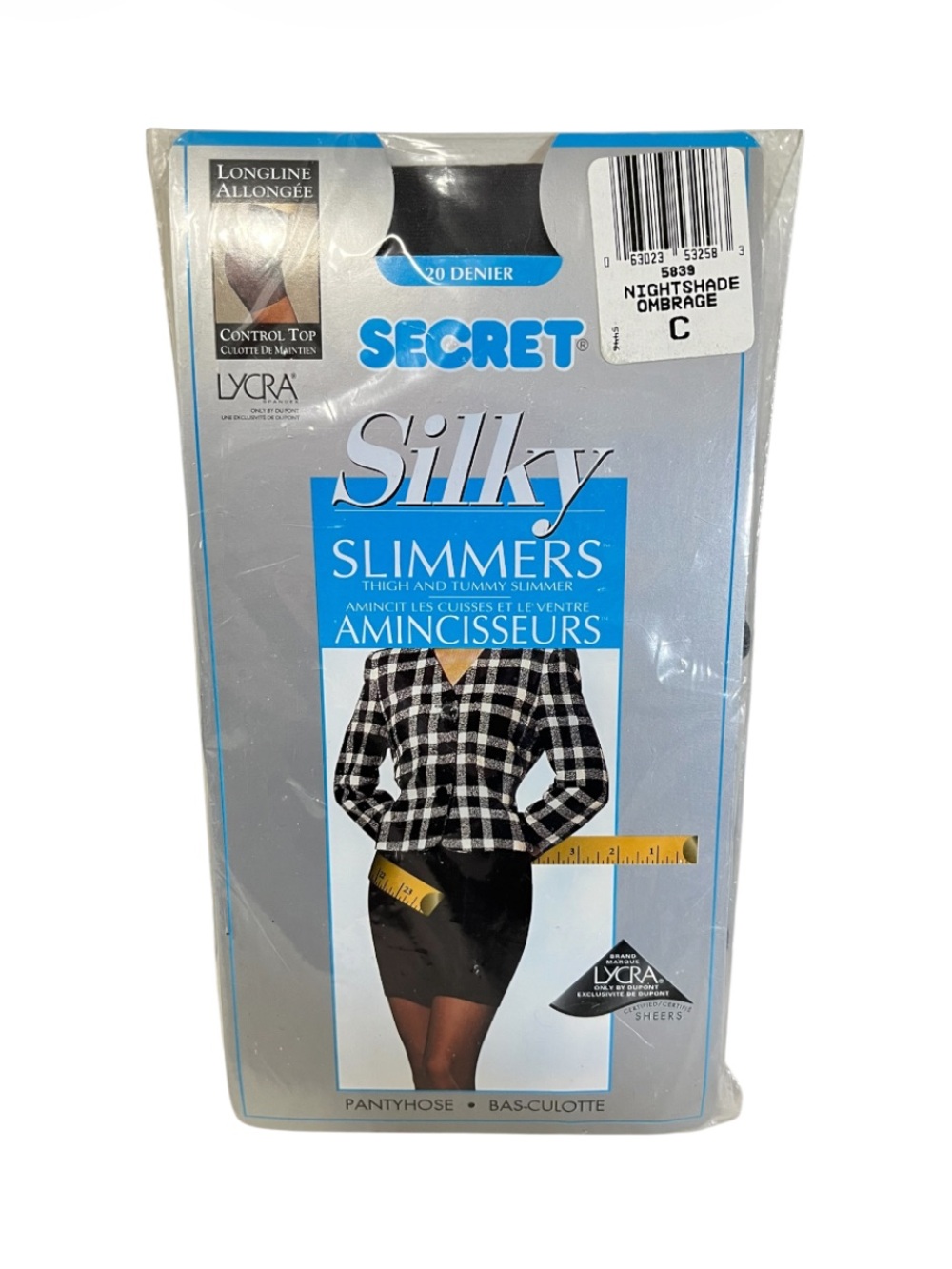 Vintage Secret Silky Slimmers Women’s Pantyhose - in Nightshade Size C